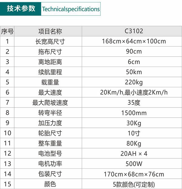 电动镇原尘推车C3102